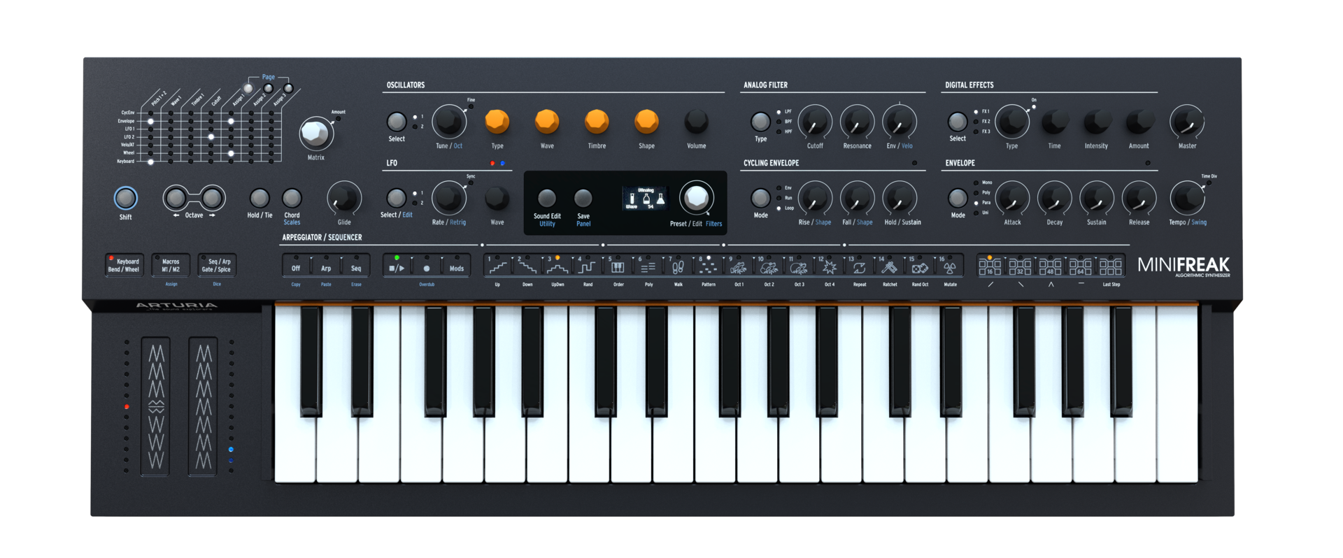 Arturia MiniFreak — вигляд зверху